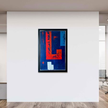 The Blessing Acrylic Canvas Painting by Artist Ashok Jadav 90 x 60 cm